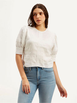 Levi's - Women's Textured Black Round Neck Top