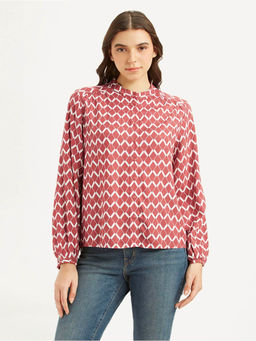 Levi's - Women's Geometric Red Band Neck Top