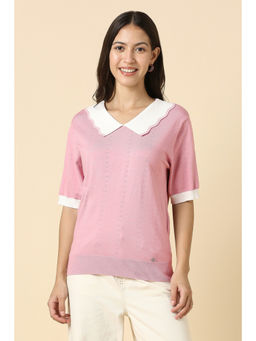 Allen Solly - Women Pink Solid Casual Top