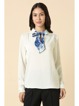 Allen Solly - Women White Solid Formal Top