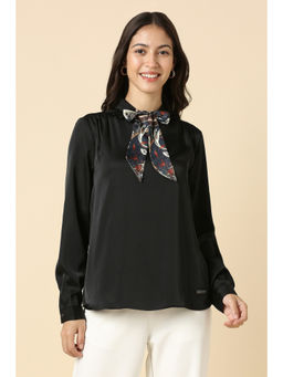 Allen Solly - Women Black Solid Formal Top