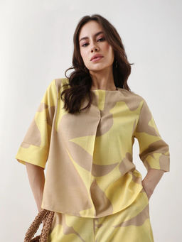 RAREISM - Women Elana-T Multi Round Neck Pull On Closure Printed Top