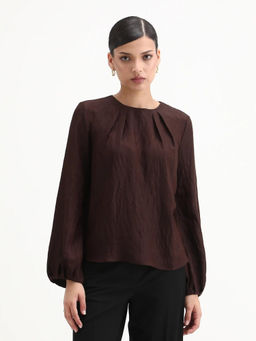 RAREISM - Women Numi Dark Brown Plain Top