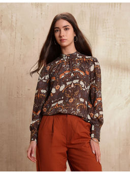 U.S. POLO ASSN. - High Neck Abstract Printed Top