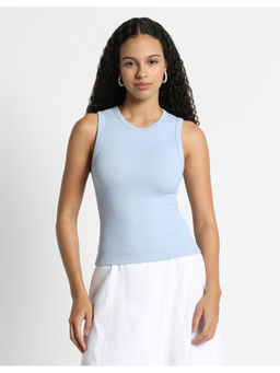 American Eagle - Women Light Blue Main Squeeze Muscle Top