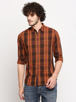 Spykar - Red Cotton Slim Fit Shirts For Men