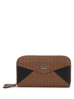 Guess - Brown Buoso Slg Double Zip Around Wallet