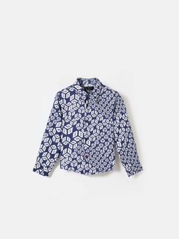Blue Giraffe - Boys Blue AOP Full Sleeves Shirt
