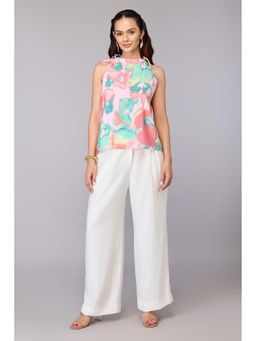 TAMISKA BY NARENDRA KUMAR - Vibrant Tie-Strap Halter Top