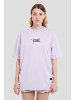 UNDERRATED CLUB - In Need of Mischief Lavender Oversized Fit T-Shirt Women