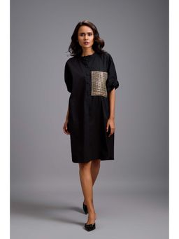 Deepika Arora - Women Black Cotton Solid Dress