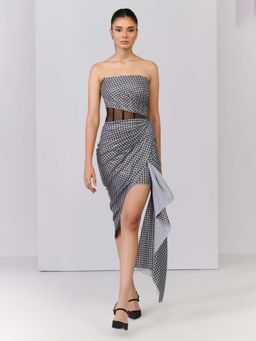 S&N by Shantnu Nikhil - Women Black Jersey Printed Dress