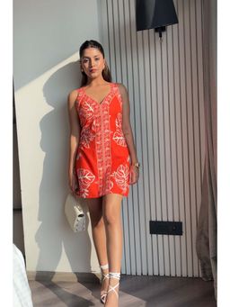 HOUSE OF SAL - Women Multi-Color Viscose Printed Dress