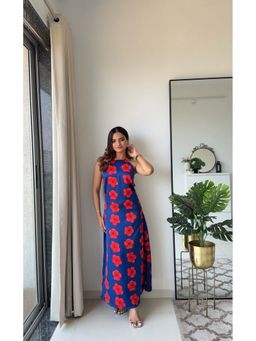 HOUSE OF SAL - Women Multi-Color Cotton Printed Dress