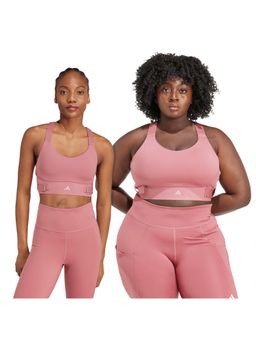 adidas - FASTIM L HS BRA Women Pink Sports Crisscross Back Bra