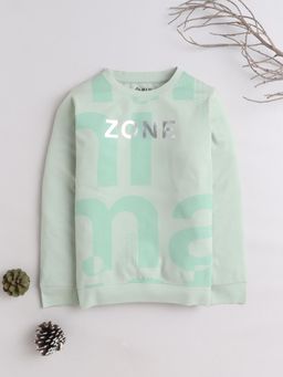 3PIN - Green Boys Printed Crew Neck T-Shirt