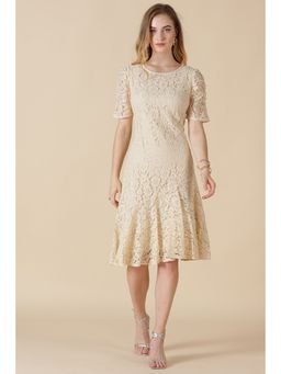 Gipsy - Cream Net Fabric Dress