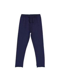 MINI KLUB - Kids Girls Navy Knit Pant
