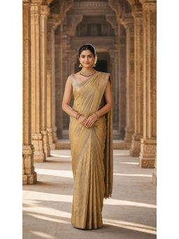 AMRUTKALA SAREES - Fashionable Gold Woven Designer Banarasi Silk Kanjivaram Saree