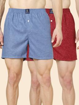 Urban Scottish - Men'S Cotton Printed Boxers (Pack Of 2)