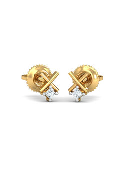 KuberBox - XO Stud Earrings 18K Gold