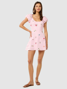 Forever New - Clara Embroidered Linen Mini Dress