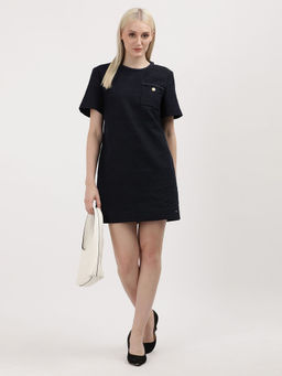 Tommy Hilfiger - Black Tweed Shift Dress
