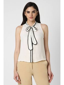 Van Heusen - Women Polyester Solid Regular Fit White Top