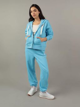 American Eagle - Women Blended Fabric Printed Regular Fit Blue Sweatshirt