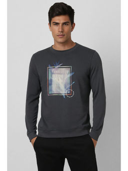 Van Heusen - Men's Grey Printed Sweatshirt