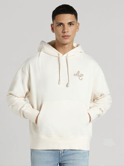 American Eagle - Men's White Logo Hoodie