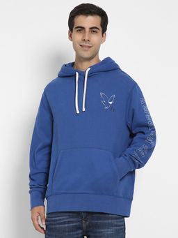 American Eagle - Men's Blue Logo Pullover Hoodie