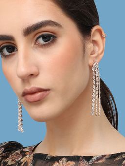 Sohi - Silver Plated Designer Stone Party Drop Earring For Women