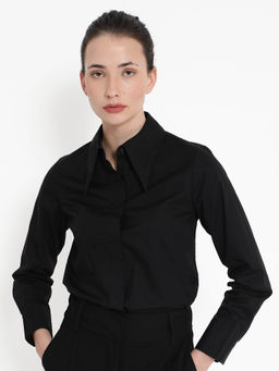 RAREISM - Women Ceos Solid Black Shirt