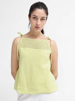 RAREISM - Women Jordyn Embroidered Green Top