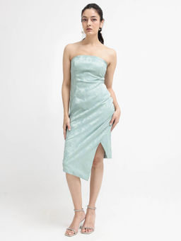 RAREISM - Women Krakow Woven Blue Midi Dress