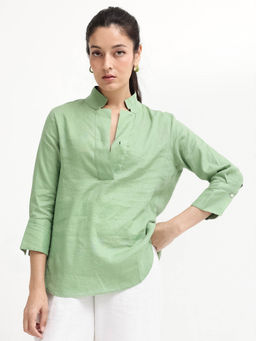 RAREISM - Women Laos Solid Green Top