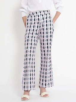 RAREISM - Women Magia Geometric Printed Multi-Color Trouser