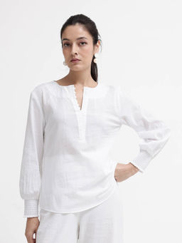 RAREISM - Women Mante Solid White Top