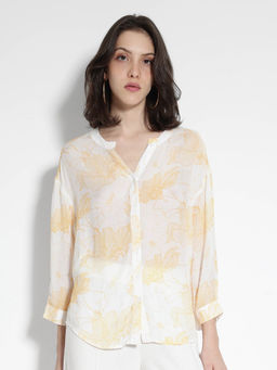 RAREISM - Women Mayton Floral Printed Yellow Top