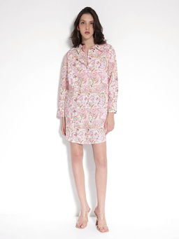 RAREISM - Women Morr Paisley Printed Multi-Color Mini Dress