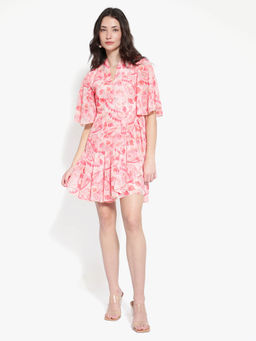RAREISM - Women Pazia Paisley Printed Pink Mini Dress