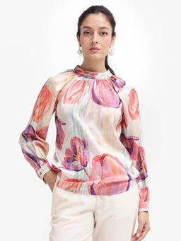 RAREISM - Women Raylin Floral Printed Multi-Color Top
