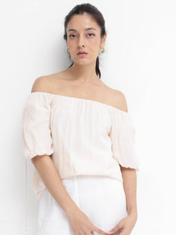 RAREISM - Women Yelan Solid Beige Top