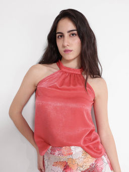 RAREISM - Women Floren Solid Orange Top