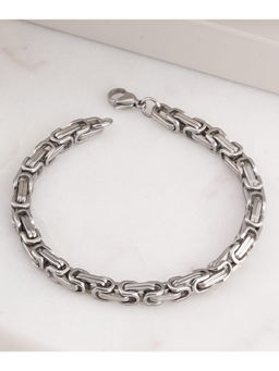 Palmonas - Waterproof and Anti-Tarnish Classic Byzantine Chain Bracelet for Men