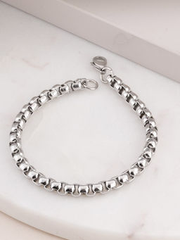Palmonas - Waterproof and Anti-Tarnish Silver Ball Chain Bracelet for Men