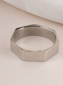 Palmonas - Waterproof and Anti-Tarnish Silver Heptagon Ring for Men