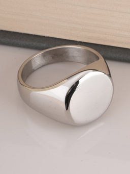 Palmonas - Waterproof and Anti-Tarnish Classic Silver Circle Ring for Men