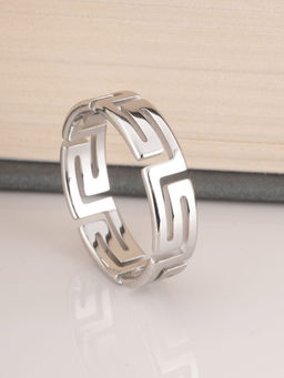 Palmonas - Waterproof and Anti-Tarnish Maze Silver Ring for Men